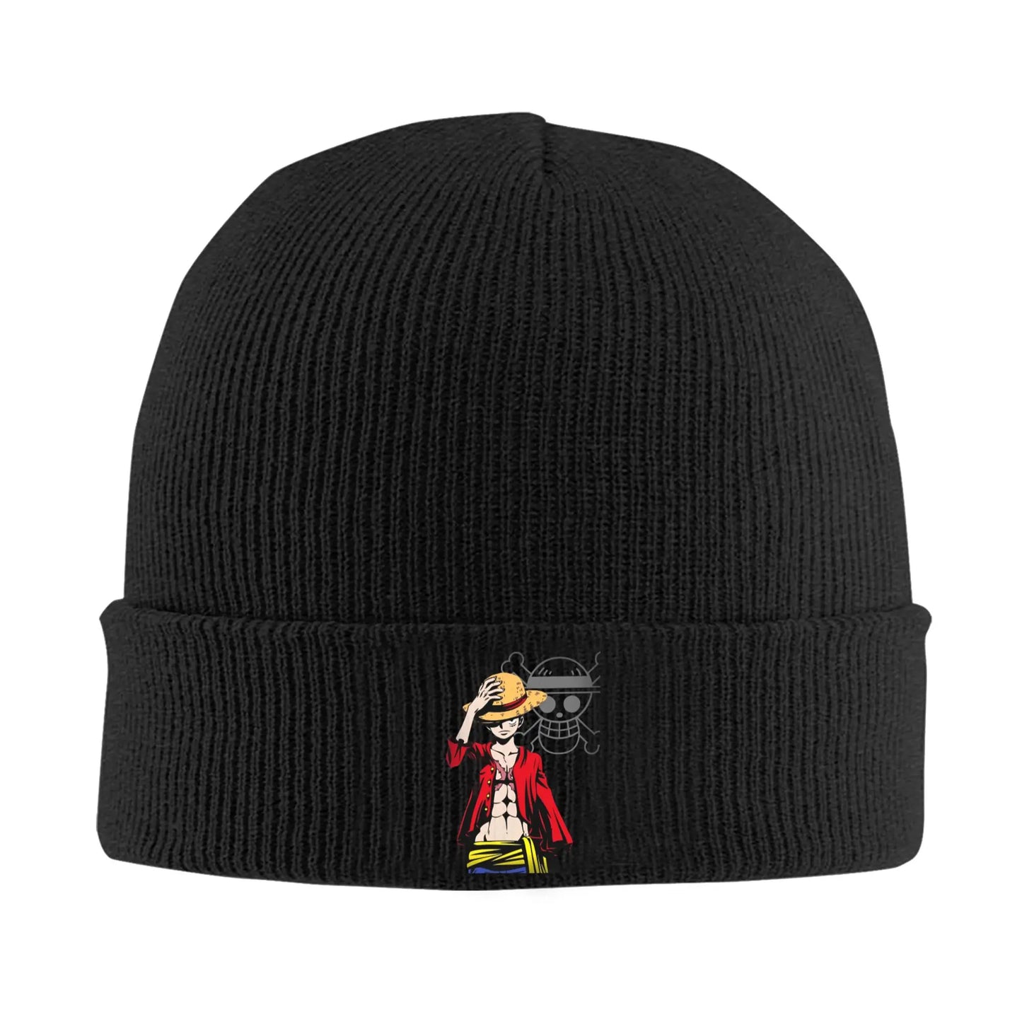 One Piece Flag 
Doflamingo Pirates Logo Knitted Caps Women's Men's Beanies Autumn Winter Hats Acrylic  Warm Melon Cap - Colouronova
