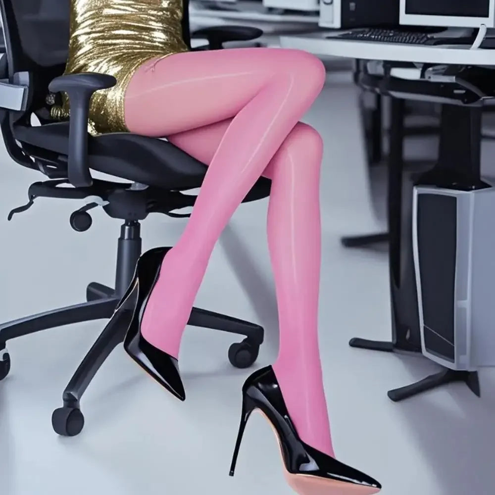 1 Pair Sexy See-Through Stockings Women Glossy Horse Oil Pantyhose 8D Sexy Shiny Smooth Pantyhose Sheer Tights Women'S Leggings - Colouronova