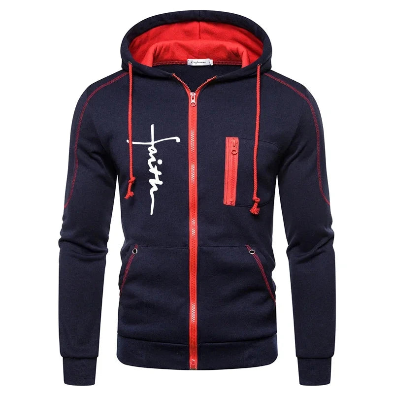 Daily Men's Tracksuit Jogging Hoodie Men Single Piece Sports Zipper Jacket Sweatshirts and Sports Pants Clothing Casual Outdoors Colouronova