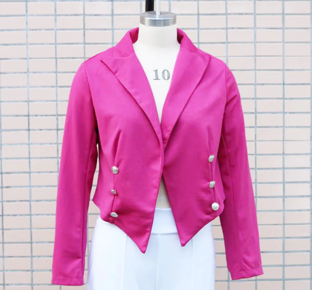 Women Autumn Winter Coat Jacket Solid Color Button Turndown Collar Long Sleeve Casual Fashion Elegant Comfortable Regular Fit - Colouronova