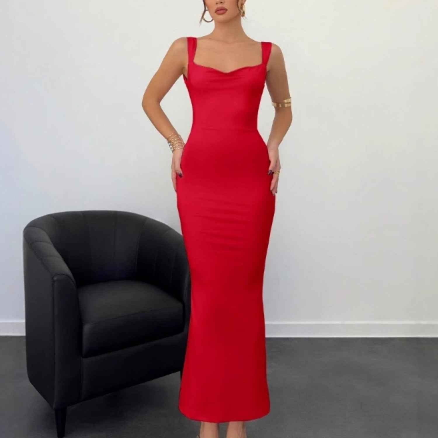 Sleeveless Backless Bow Dress