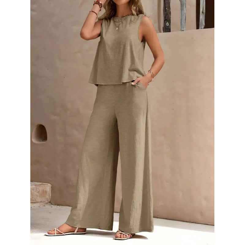 Womens Two Piece Vest and Pants Set