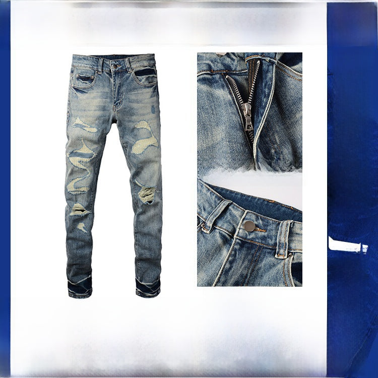 Men's ripped jeans Colouronova