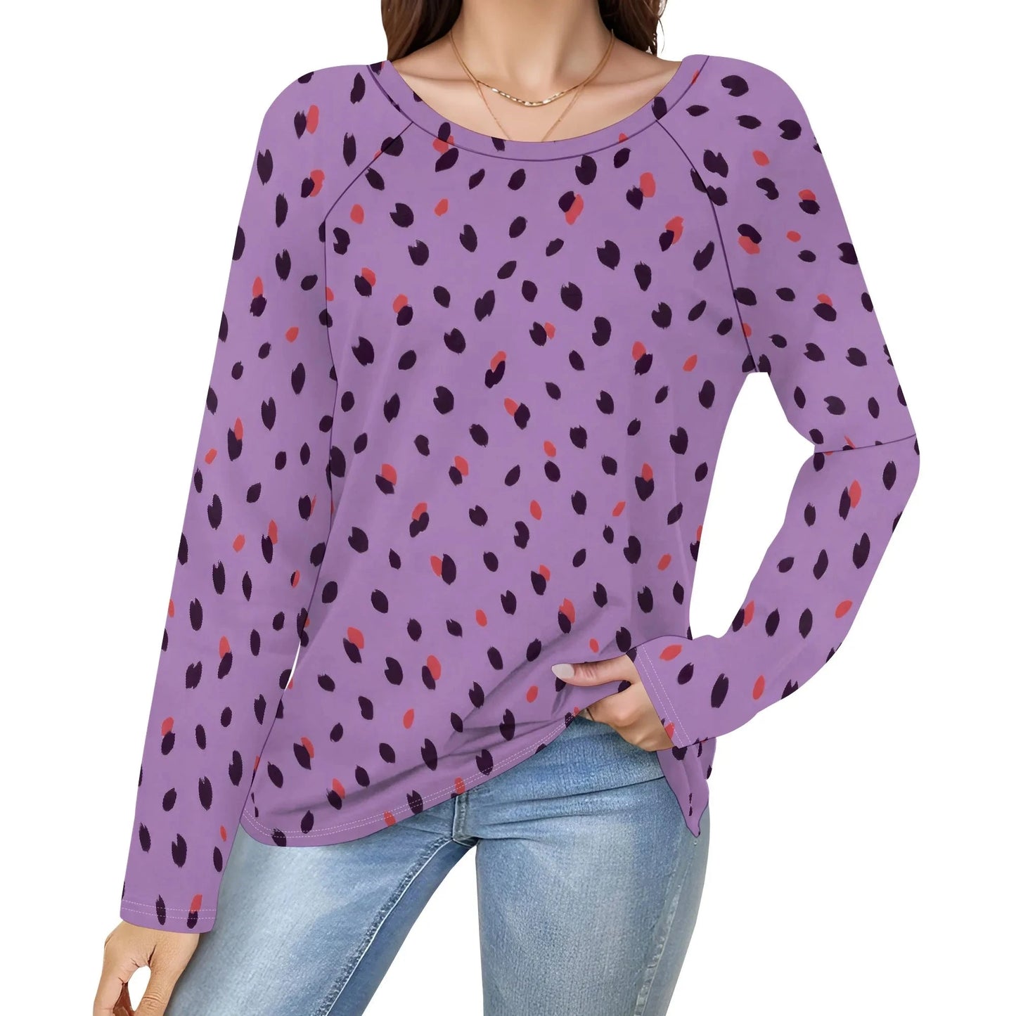 Women's Puff Long Sleeve Tunic Tops Pleated Crew Neck Blouses Dressy Casual Loose Fit Winter and Spring Shirts Colouronova