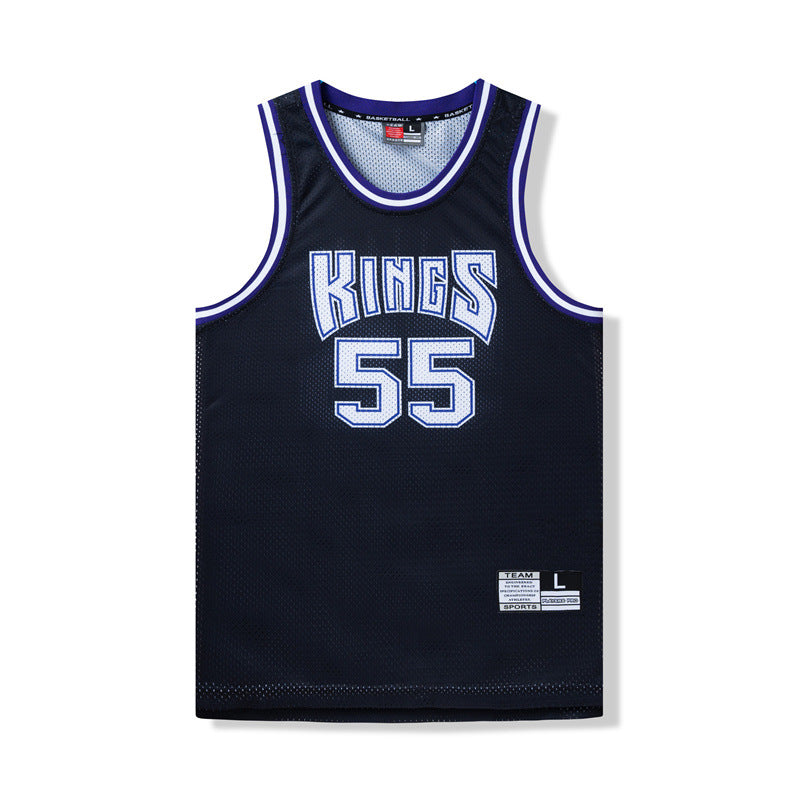 American Retro Mesh Jersey Iverson Maddie Kobe Curry Butler James Digital Print Basketball Vest Colouronova