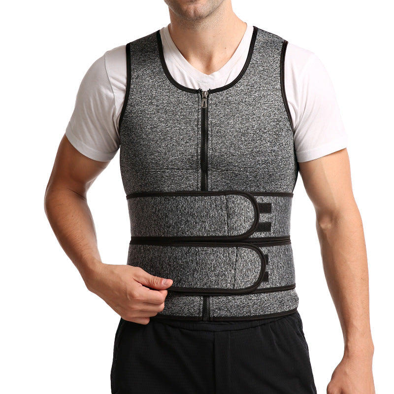 Men's Double Belt Workout Shaper Vest Colouronova