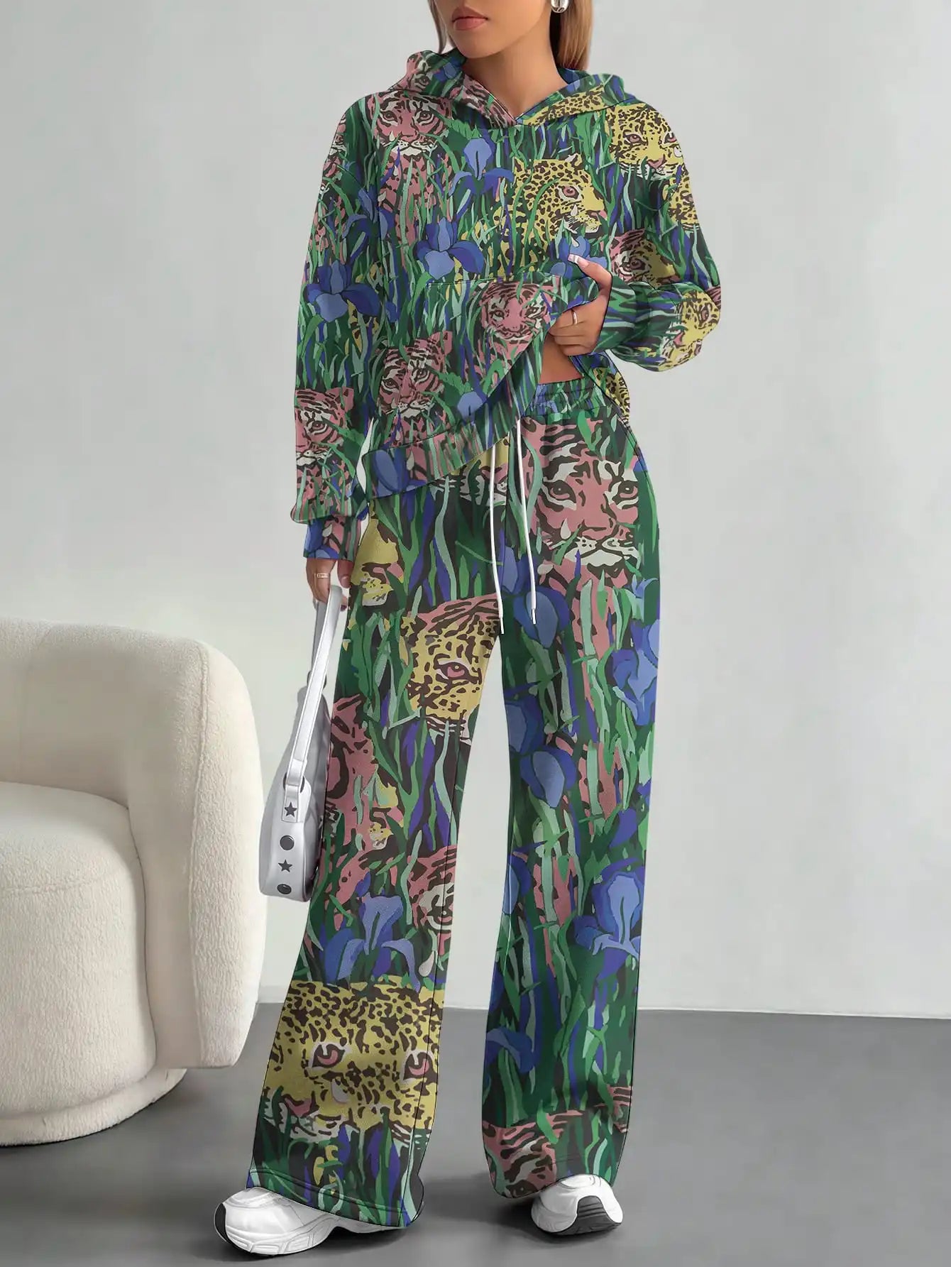 Retro ethnic style foreign trade 2025 floral pattern new hot style autumn and winter new fashion casual European and American - Colouronova