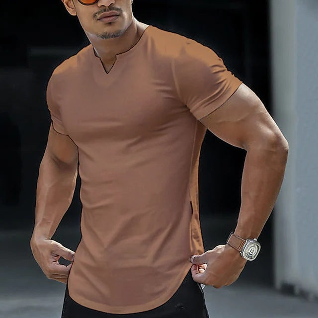 V-neck Men's Casual T-shirt Colouronova