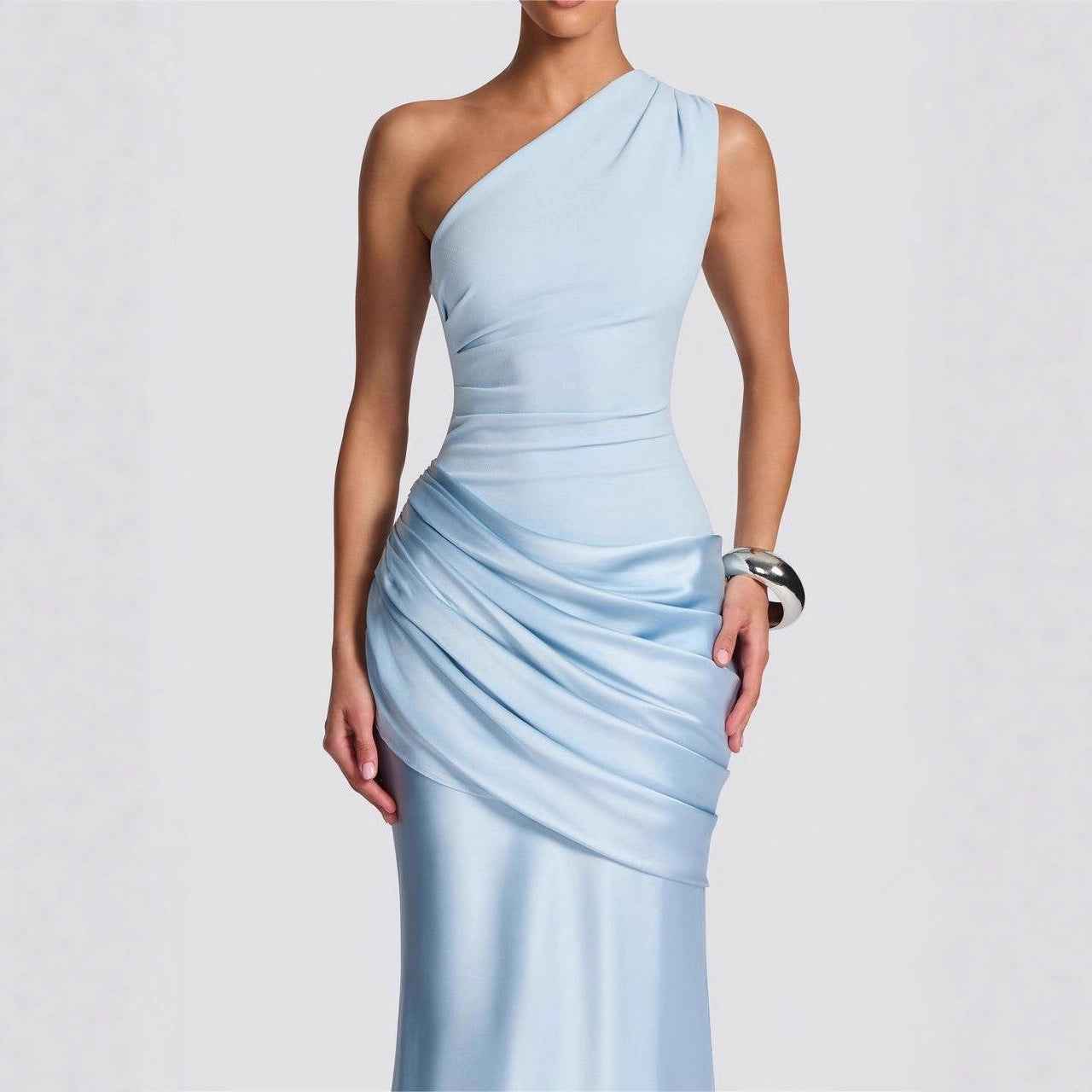 Retro Drapey Slim Fit Dress