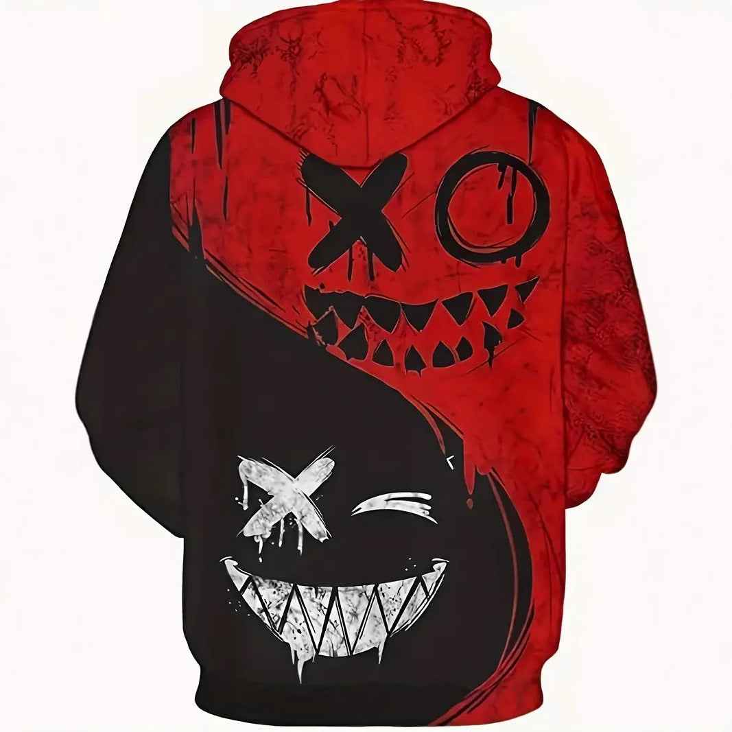 Men's 3D Digital Print Slim Fit Hoodie