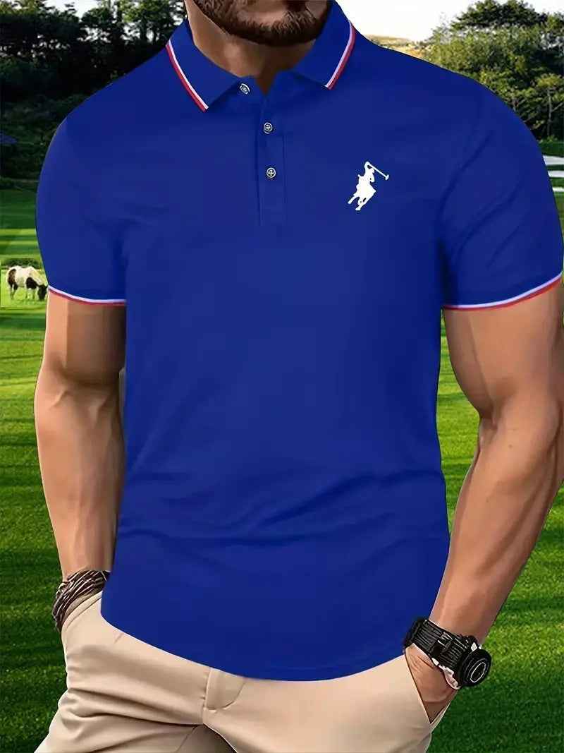 Printed buttoned short-sleeved shirt