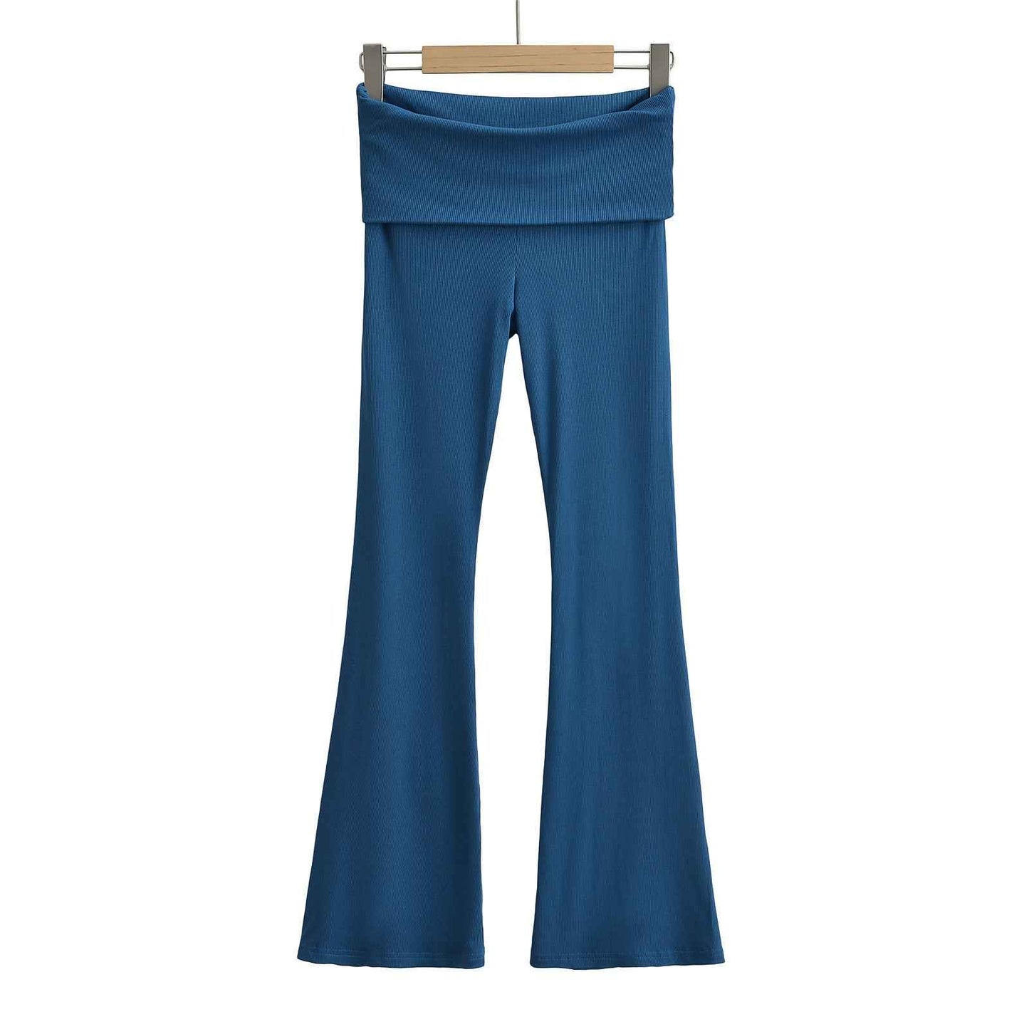 Women's Double Waist Flared Sports Pants