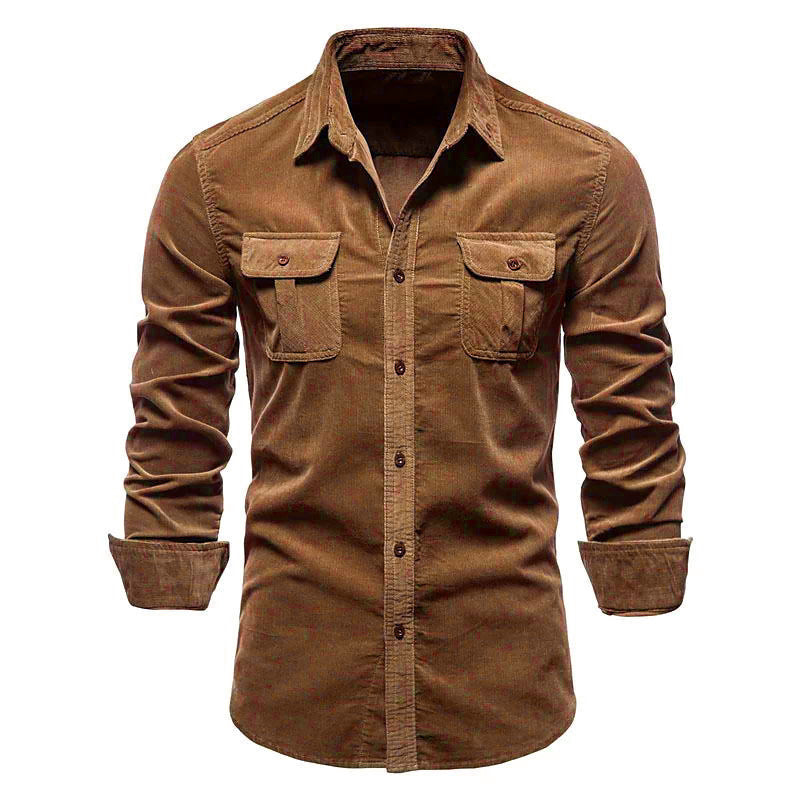 Men's Corduroy Casual Shirt Colouronova