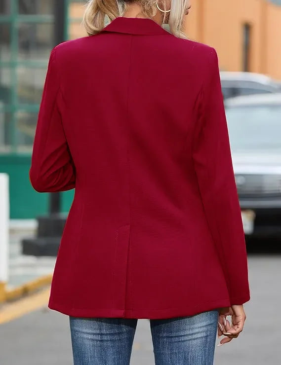 Women Autumn Spring Coat Jacket Solid Color Turndown Collar Long Sleeve Lace-up Casual Fashion Sexy Elegant Comfortable Standard - Colouronova