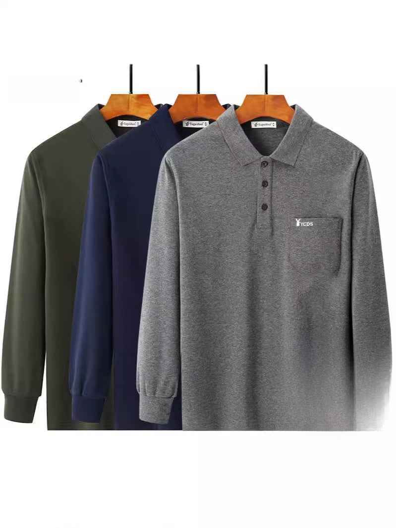 Pure cotton thick long-sleeved t-shirt