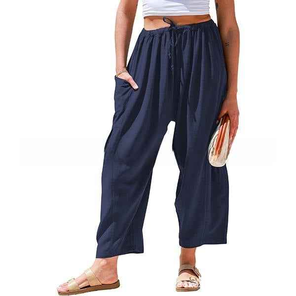 Linen Wide-Leg Pants