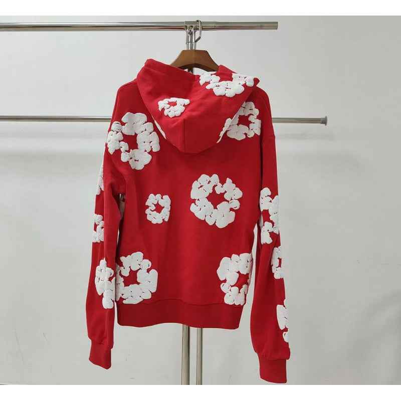 Heavyweight Fleece-Lined Hooded Sweatshirt with Unique Print Colouronova