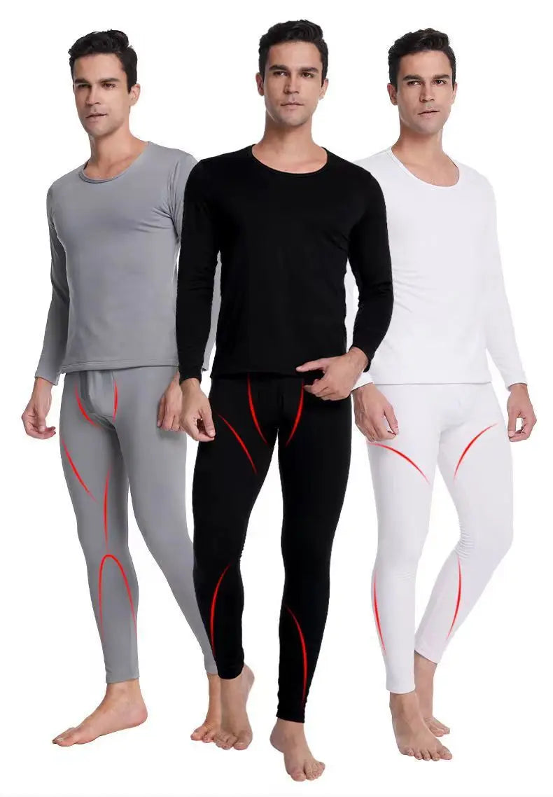 Men's Winter Thermal Underwear Long  Men Keep Warm Tops+Pants Two-piece Set Thick Clothes Comfortable Thermo Underwear Sets - Colouronova