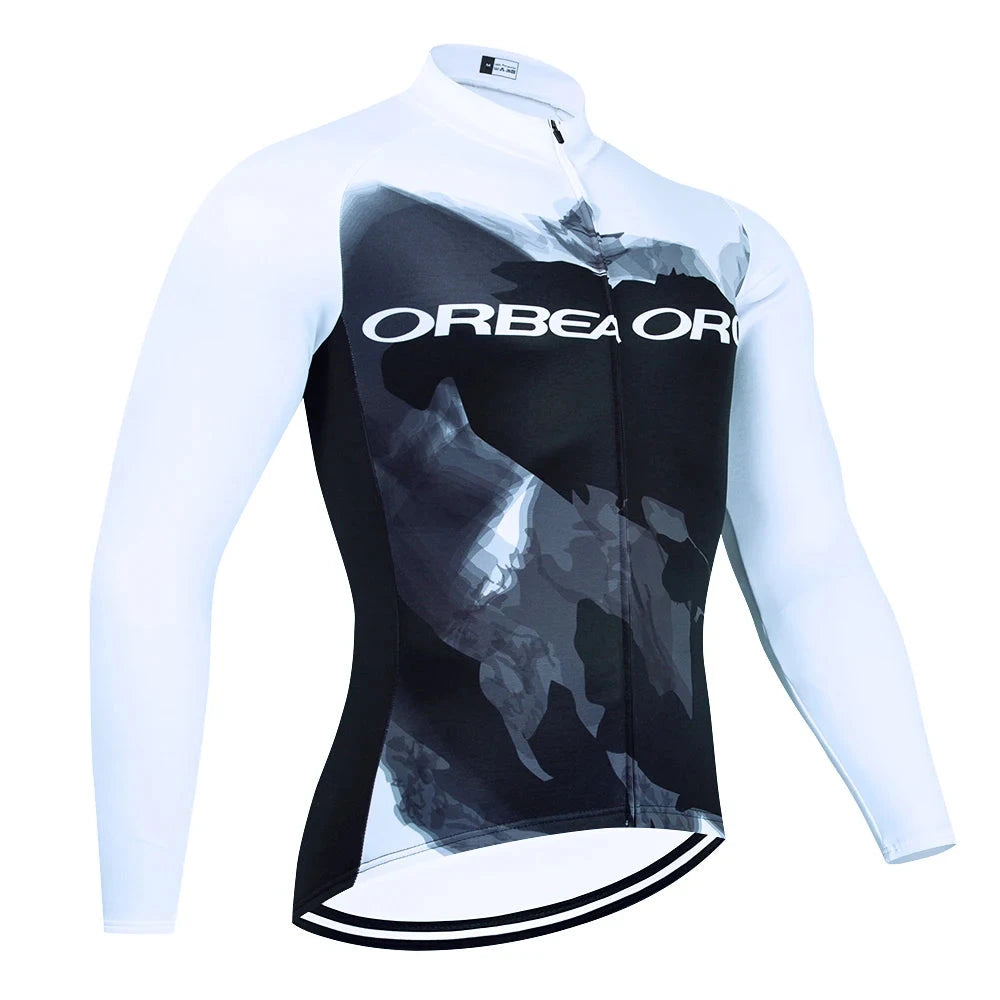 Winter 2025 BLACK Cycling Jersey ORBEA ORCA Bike Jacket Pants Men Thermal Fleece Team Ropa Ciclismo MTB Road Bicycle Clothing Colouronova