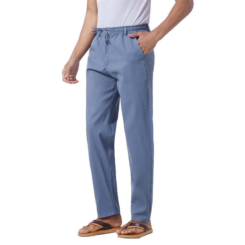 Men's Solid Color Linen Cotton Casual Pants Colouronova