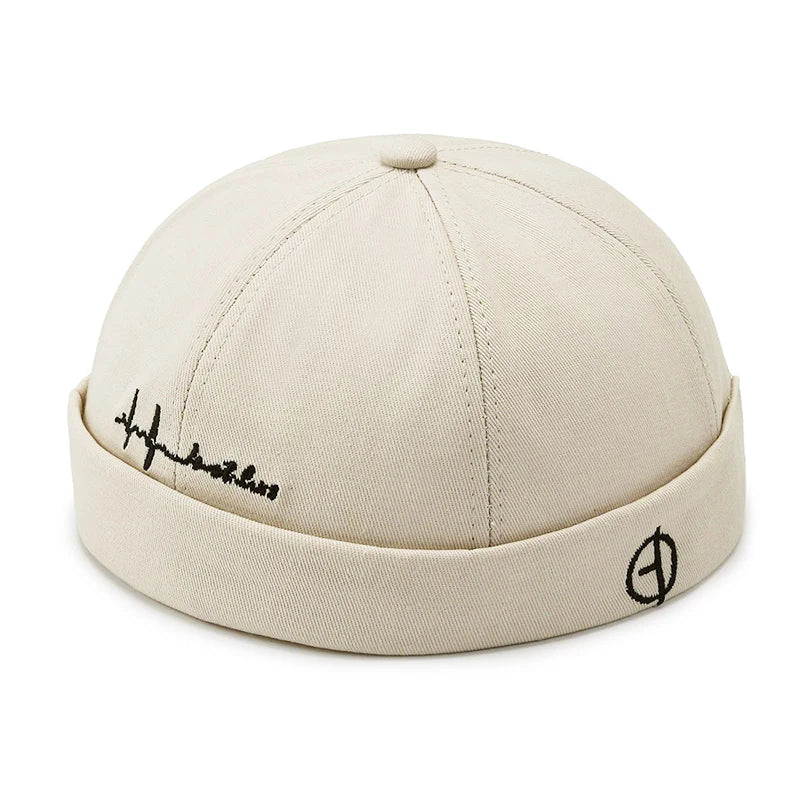 Men Hip Hop Hats Vintage Beanie Hat Summer Adjustable Landlord Hat Trendy Streetwear Docker Cap Women men Brimless Skullies Cap - Colouronova