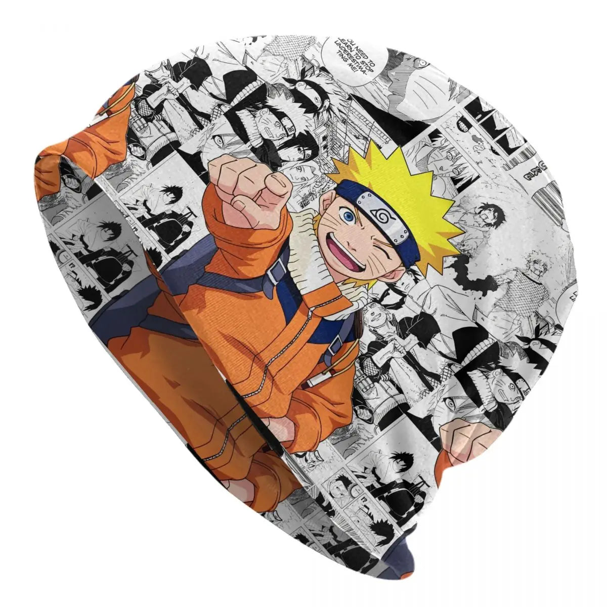 Unisex Chemo Beanie Skullies Narutos Anime Uzumaki Cartoon Outfit Fall Winter Warm Bonnet Knitting Hats - Colouronova