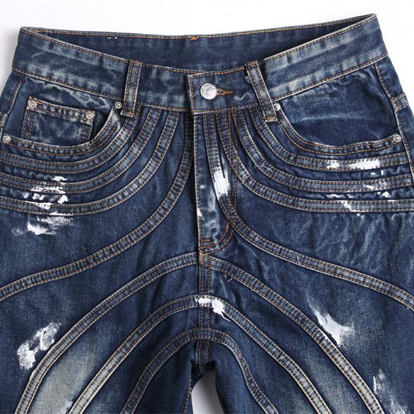 Seamed straight-leg denim jeans Colouronova