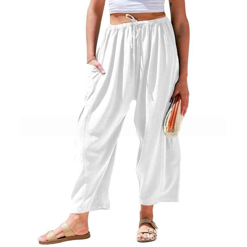 Linen Wide-Leg Pants