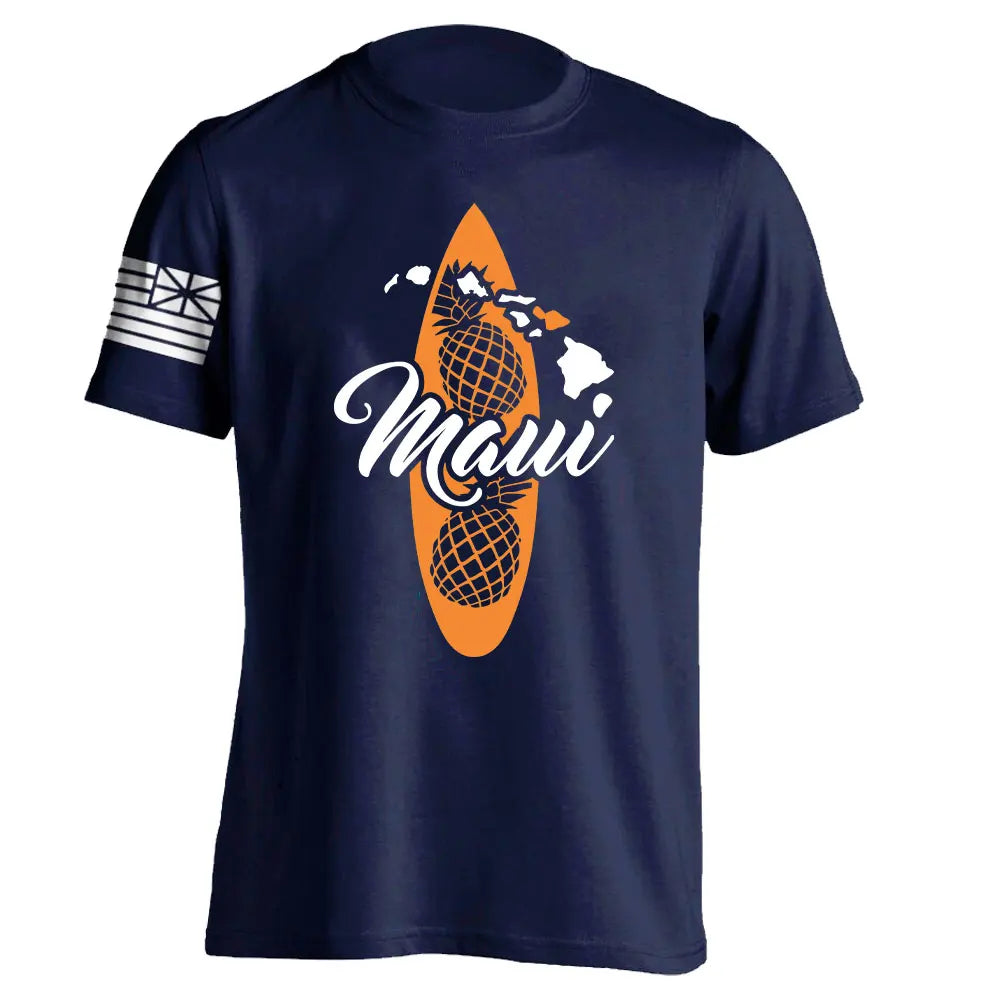 Men's Cotton Shirt OAHU HAWAII SURFING Distressed TShirt Unisex Surf Board Beach Tee Tops Summer Fashion Casual Short Sleeves - Colouronova