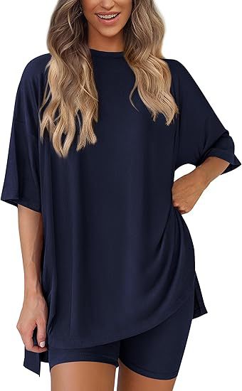 Women's Casual Short Sleeve Shorts Set Colouronova