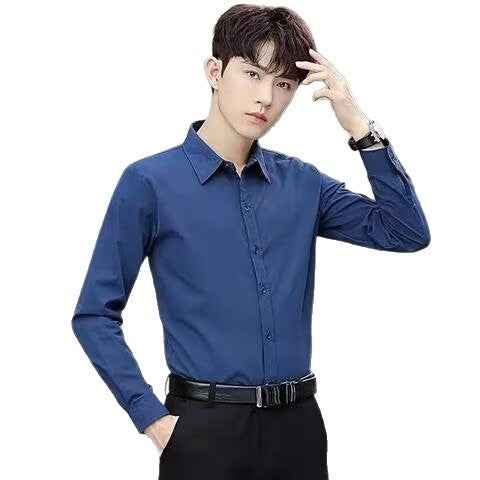 Solid-color long-sleeved shirt Colouronova
