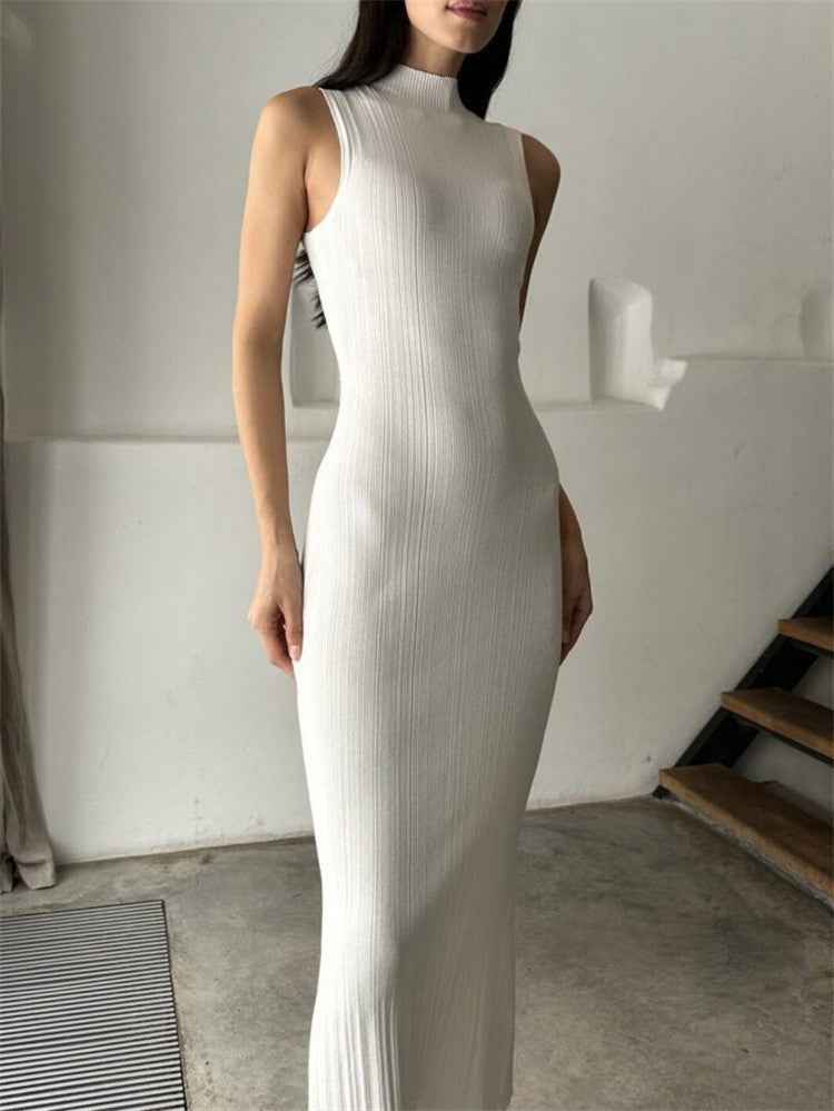 Womens Ribbed Knit Pencil Dress