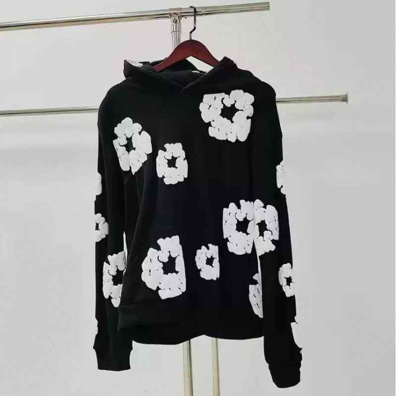 Heavyweight Fleece-Lined Hooded Sweatshirt with Unique Print