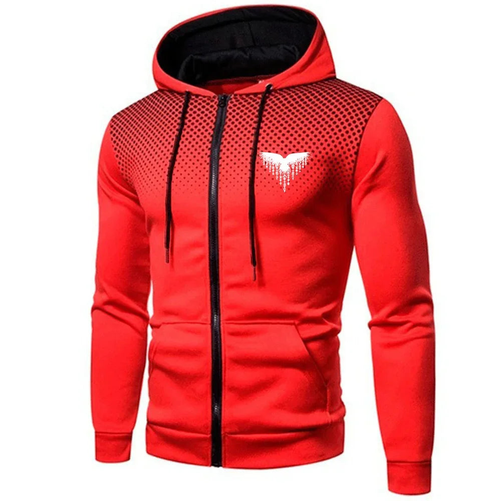 2025 Hot Sale Hoodie for Man 2025 Fall/Winter Hot Sale Hooded Long Sleeve Zipper Outwear Male Outdoor Casual Sporty Jogging Coat - Colouronova