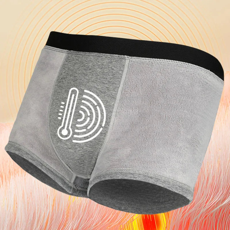 Men's autumn and winter warm and thick velvet underwear, warm and warm, solid color, comfortable and breathable, flat leg pants - Colouronova