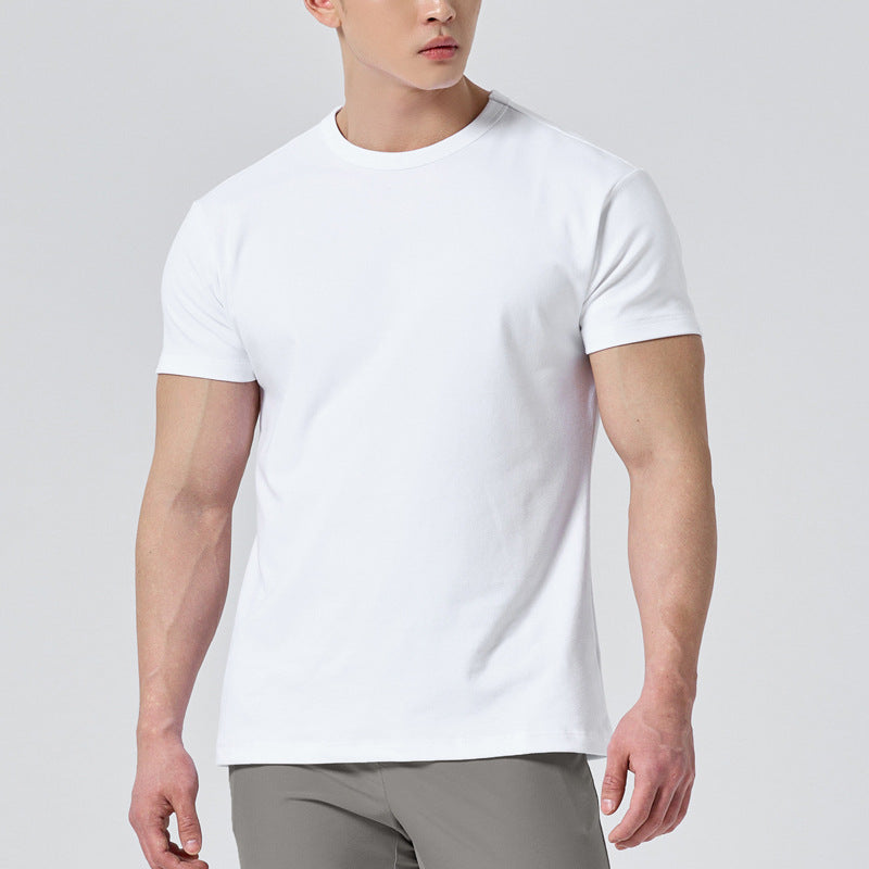 Men's short-sleeved round-neck fitness exercise Colouronova