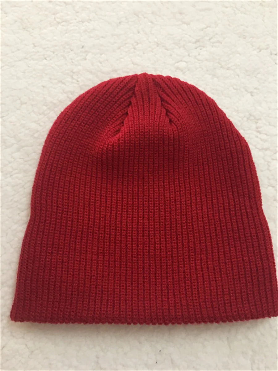 Fashion Solid Color Knitted Beanies Hat Winter Warm Ski Hats Men Women Multicolor Skullies Caps Soft Elastic Cap Sport Bonnet - Colouronova