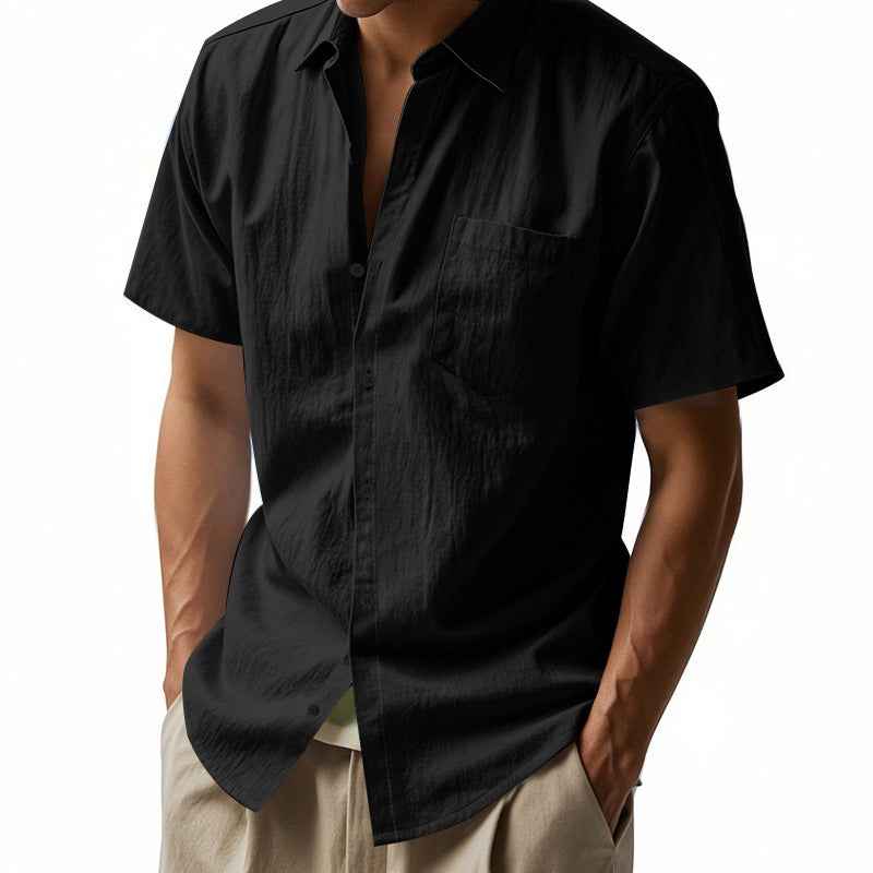 Linen short-sleeve shirt