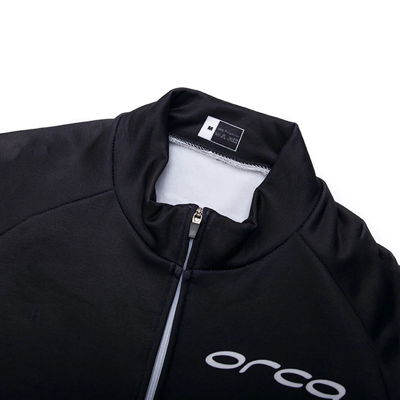Winter 2025 BLACK Cycling Jersey ORBEA ORCA Bike Jacket Pants Men Thermal Fleece Team Ropa Ciclismo MTB Road Bicycle Clothing - Colouronova