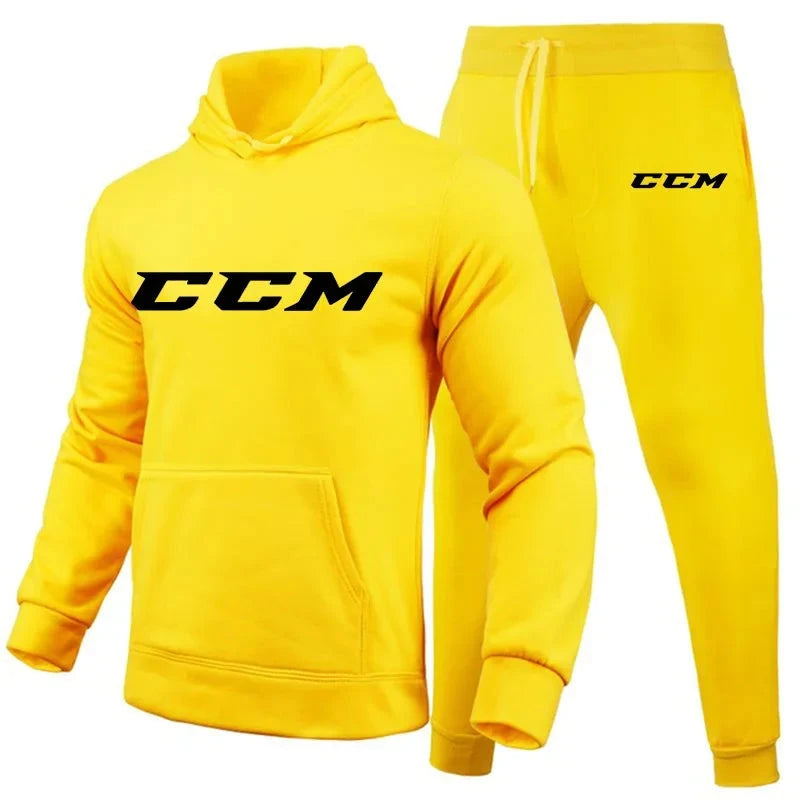 Men's Warmth-Enhanced Thick Sports Outfit Set - High-Quality Casual Long-Sleeved Sports Outfit - Jogging Pants - Men's Sports Ou Colouronova