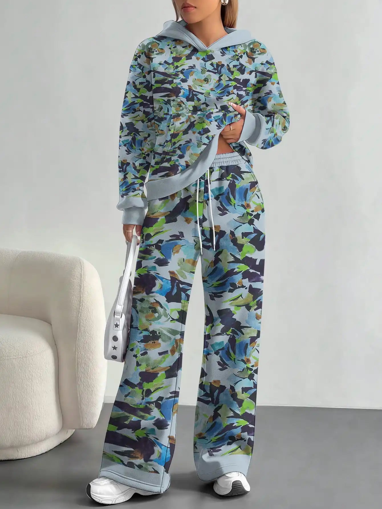 2025 new yellow green camouflage sports style foreign trade comfortable fashion leisure outdoor European and American women's su - Colouronova