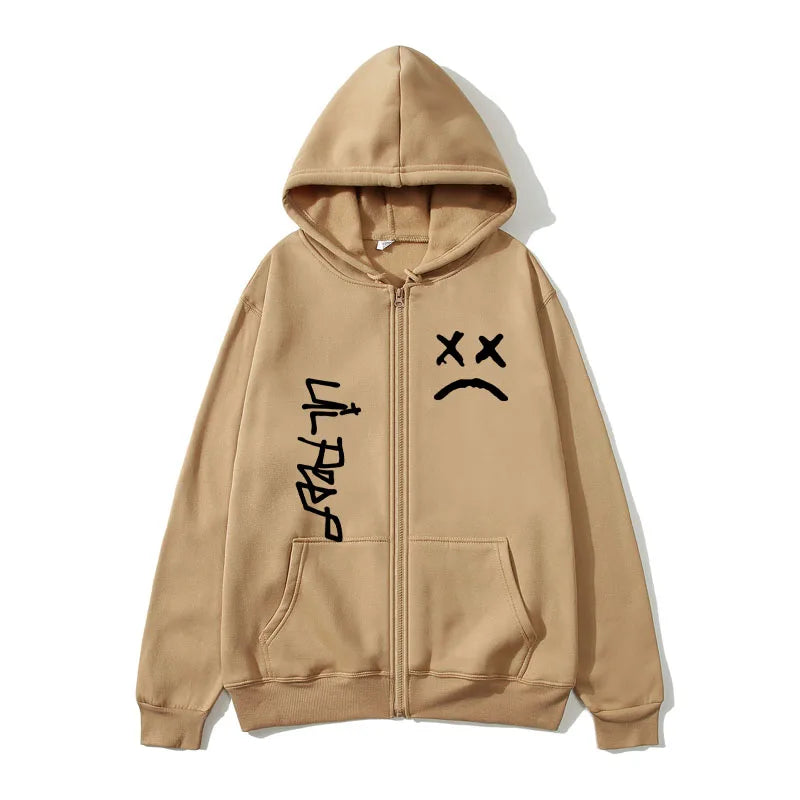 Women's Long Sleeves Lil Peep Zipper Hoodies Female Autumn Winter Zipper Hoodies Men Womens Zipper Hoodies Tracksuits Jogger - Colouronova