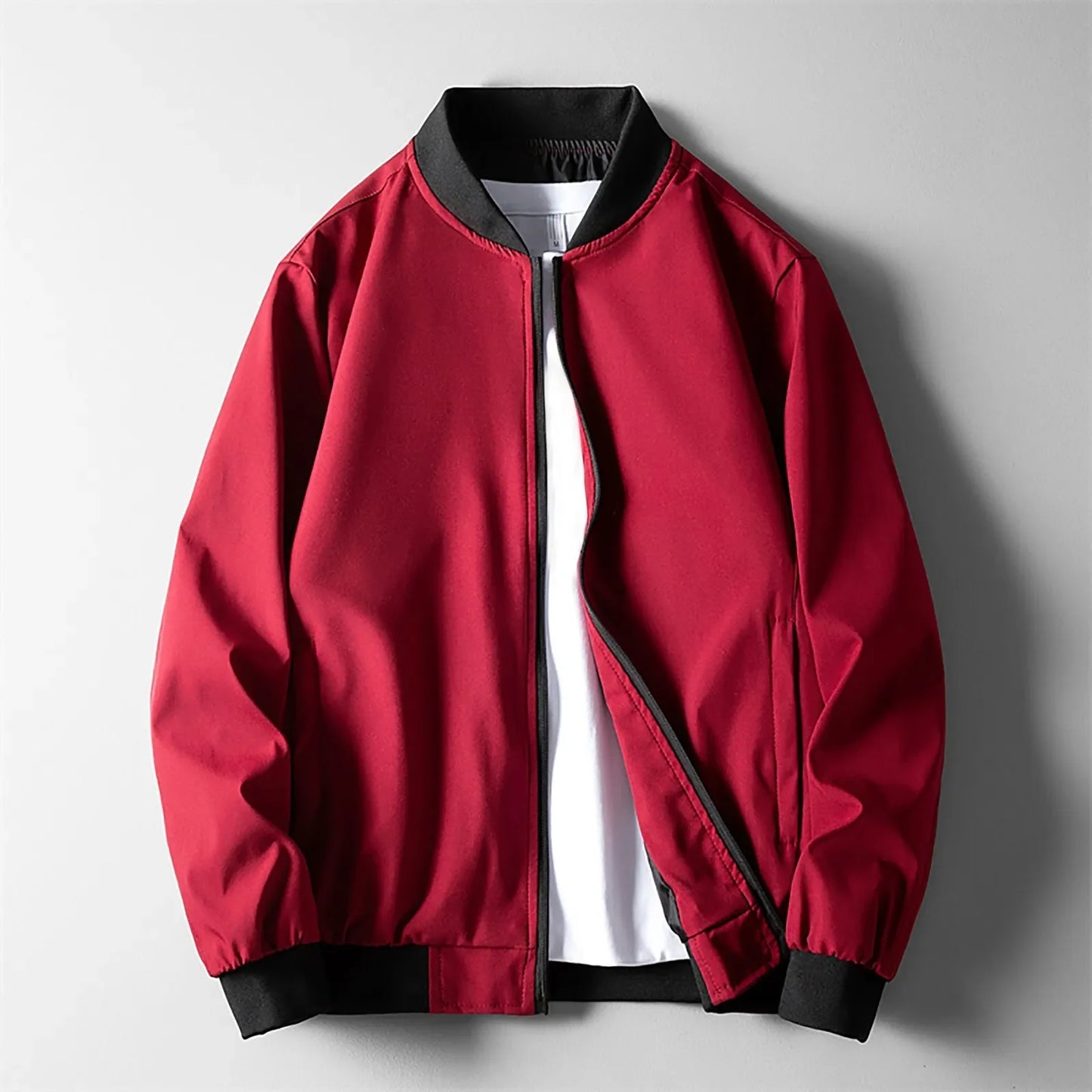 Classic Color Block Pocket Baseball Men Jackets Fashion Outwear Casual Windbreaker Male Clothes Zip Up Winter Jacket Men - Colouronova