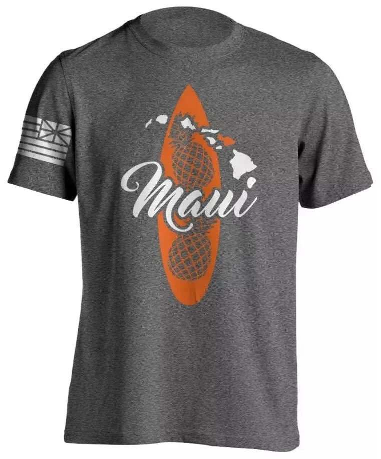 Men's Cotton Shirt OAHU HAWAII SURFING Distressed TShirt Unisex Surf Board Beach Tee Tops Summer Fashion Casual Short Sleeves Colouronova