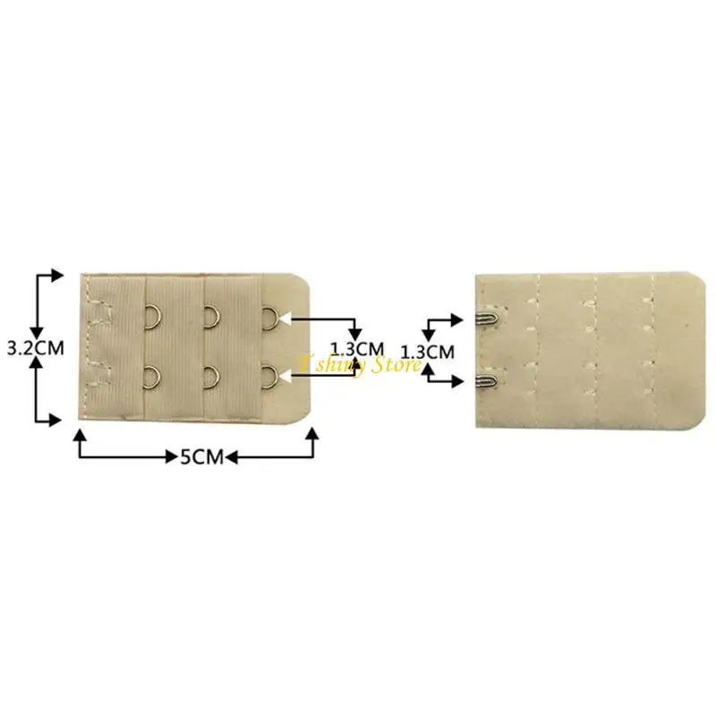 N58F Women Bra Strap Extender 3 Rows 2 Hooks Spacing Clasp Brassiere Sewing Tools New - Colouronova