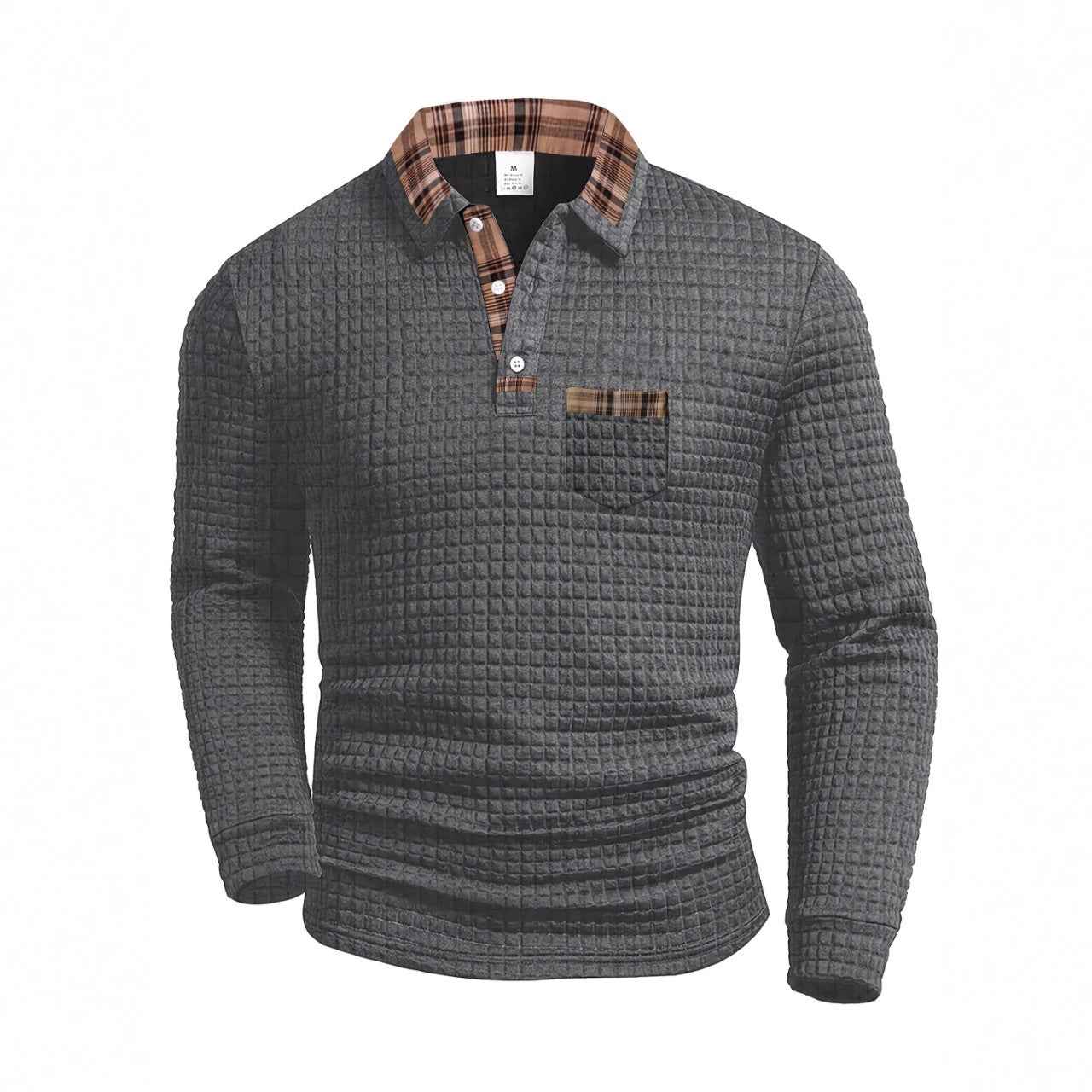 Classic Checkered Mens Polo Shirt