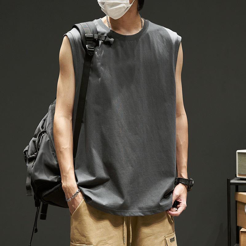 Men's Quick-Dry Sleeveless T-Shirt Loose Fit Workout Top Colouronova