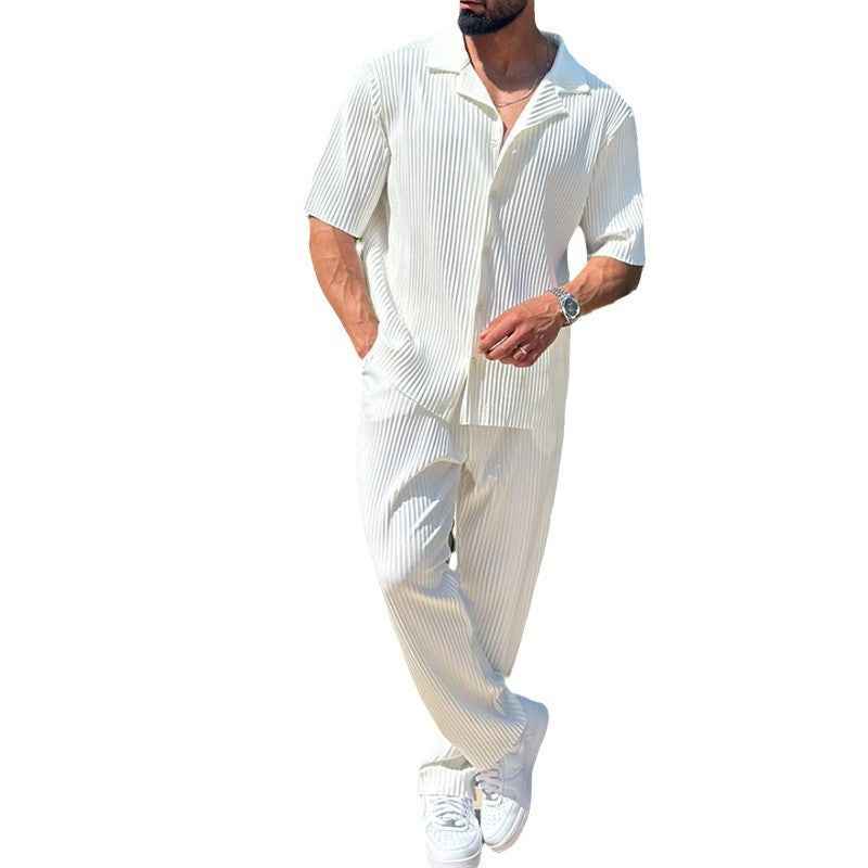 Men's Solid Color Sportswear Set