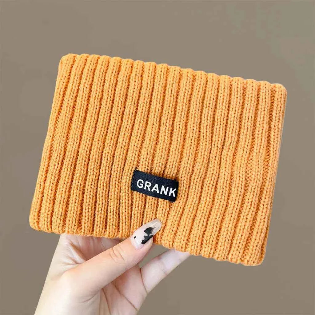 Autumn and Winter Knitted Headband Female Letter Wide Edge Wool Hat Headband Ponytail Hair Headdress Sports Headband