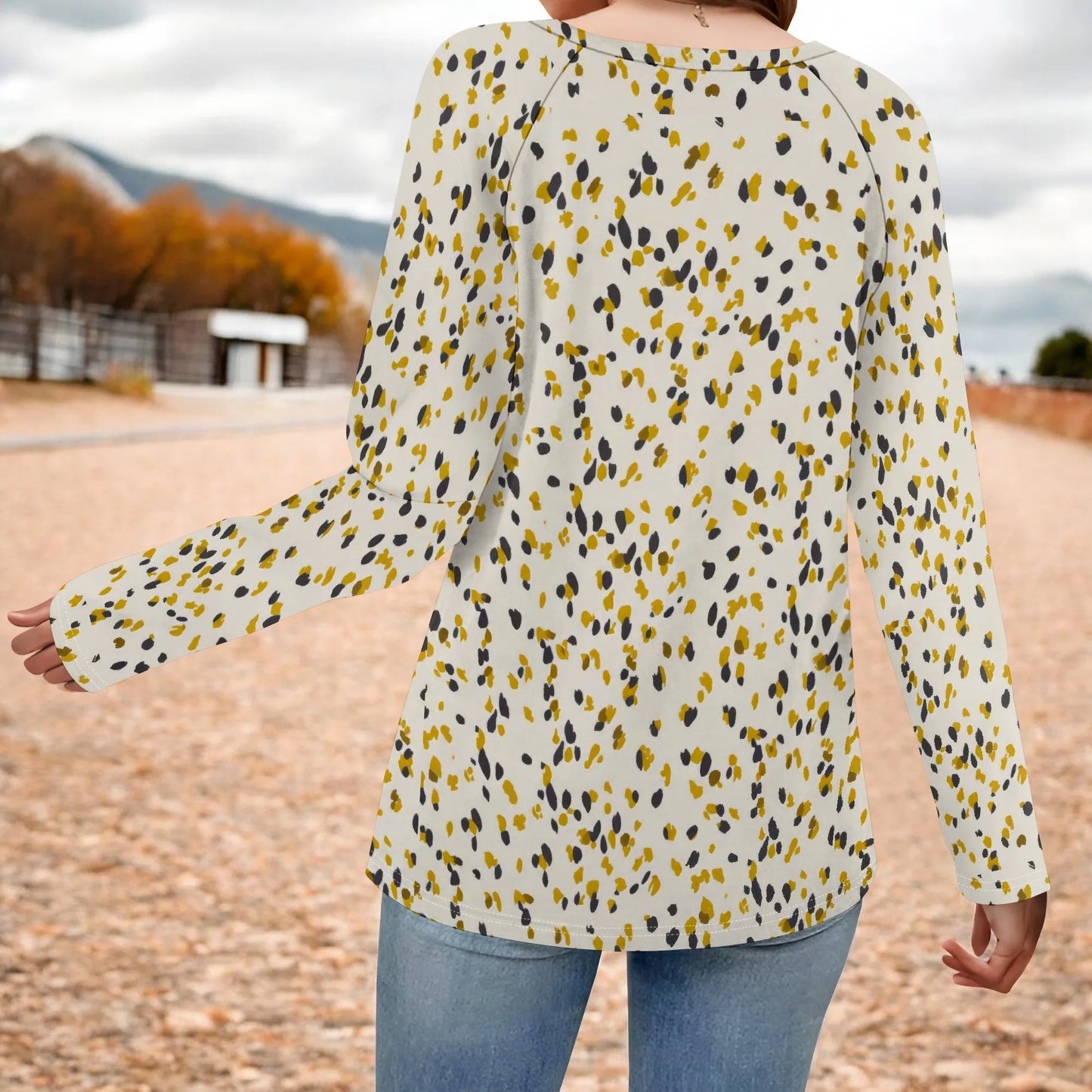 Women's Puff Long Sleeve Tunic Tops Pleated Crew Neck Blouses Dressy Casual Loose Fit Winter and Spring Shirts - Colouronova